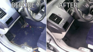 Interior Detailing Before and After on a Honda Accord